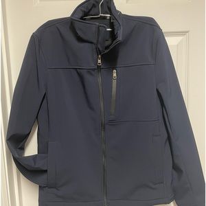 Men’s Calvin Klein Soft Shell Water Resistant Jacket. Navy Blue, size Small.